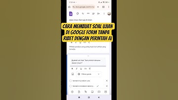 Cara buat soal ujian & jawaban di google form dengan AI #shorts #shortvideo #ai #viral #ujian #guru