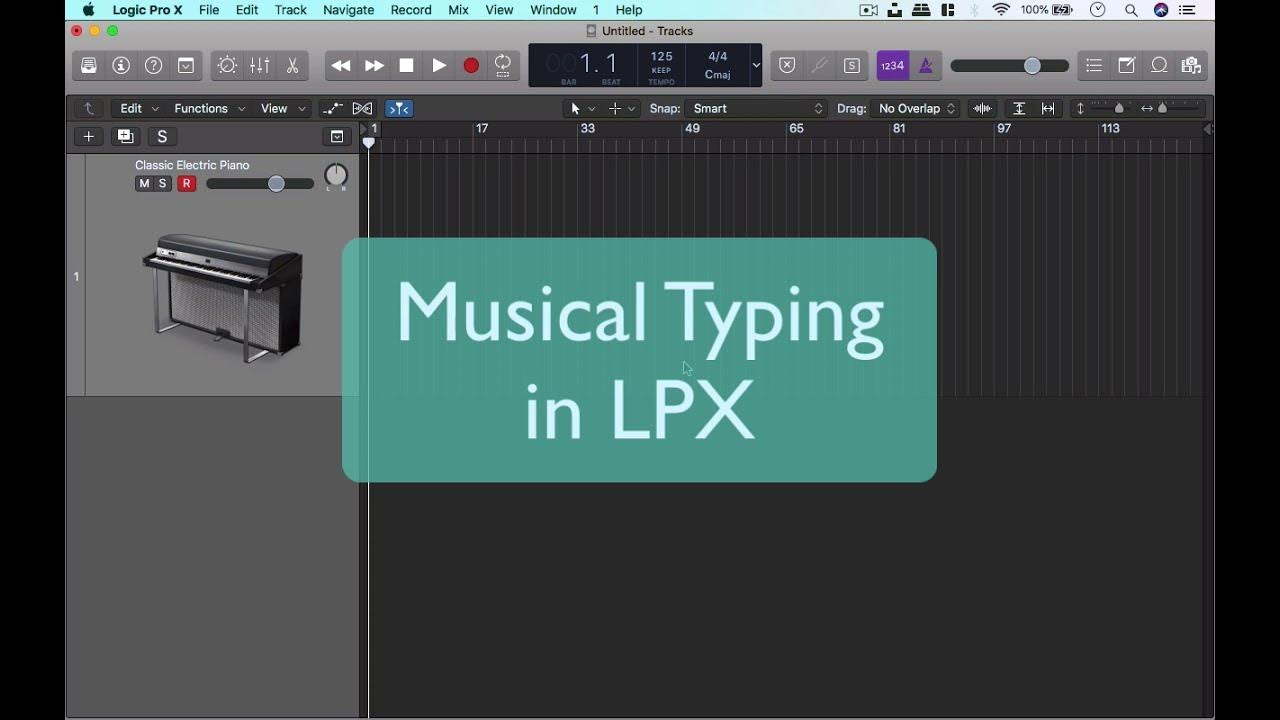 Musical Typing in Logic Pro X YouTube