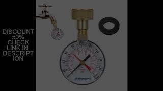 Lepmerk 2- 1/2'' Pressure Gauge Water Pressure Test Gauge 3/4'' Female Hose Thread 0-200 PSI with Re