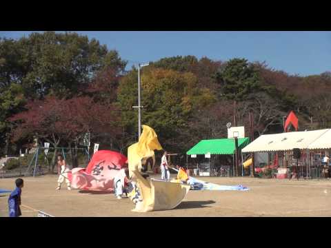 2014中野区運動会　天舞賤ヶ岳　旗演舞
