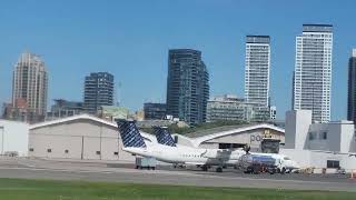 beautiful landing at Billy Bishop Toronto City Airport by Porter Airlines flight from DC