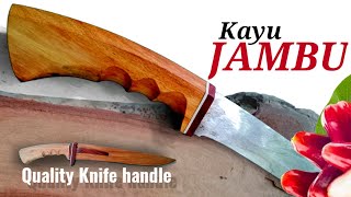 Making a knife handle from guava wood