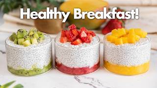 CHIA PUDDING with Yogurt & Fruit 🍓🥭🥝 | Easy Healthy Breakfast in 5 Minutes