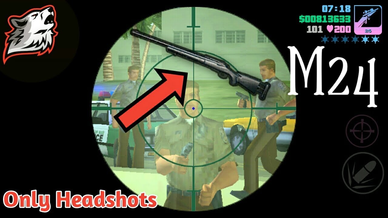 GTA VICE CITY SNIPING WITH M24 | SNIPER | ANDROID GAMEPLAY | Kinder Mem |