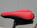 サドルカバー赤、日本初上陸、安心、安全、快適、自転車用品、サイクリンググッズ