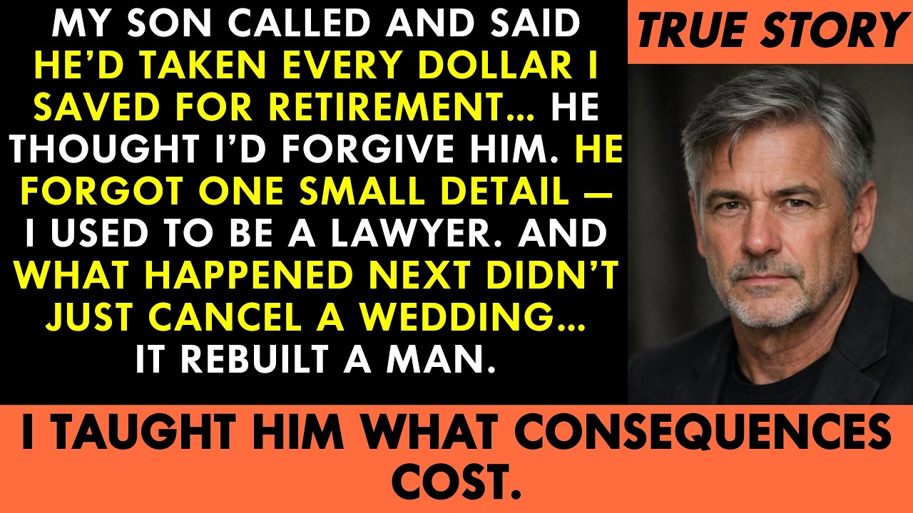 My Son Stole My Retirement for His Wedding — He Forgot I Used to Be a Lawyer