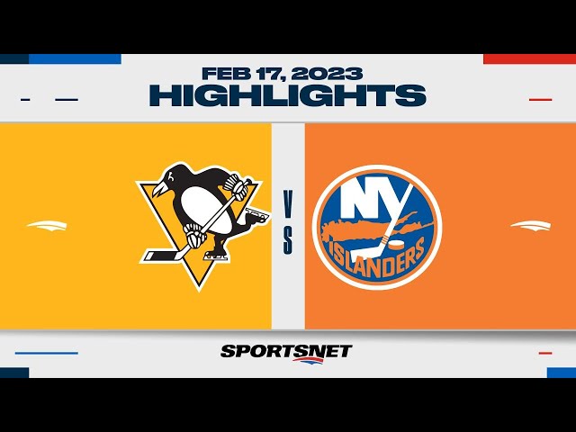 Penguins @ Islanders 2/17  NHL Highlights 2023 