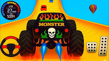 Monster Truck Mega Ramp Impossible Driver - Monster Truck Stunt Racing - Android Gameplay