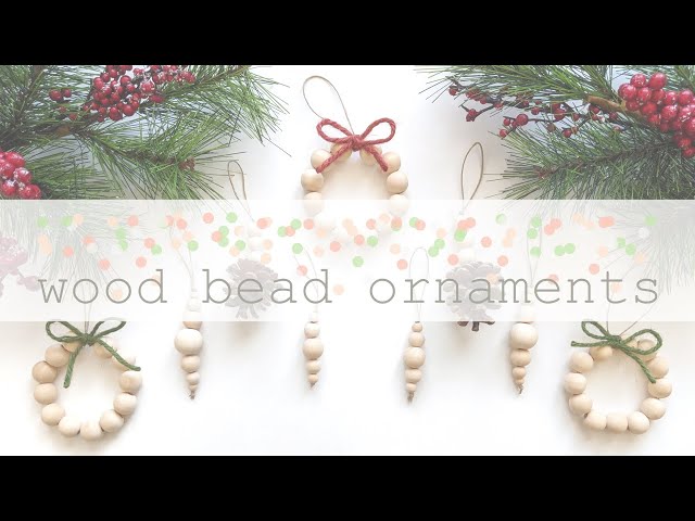 DIY Christmas Ornaments: Mini Wood Bead Ornaments - The Cards We Drew