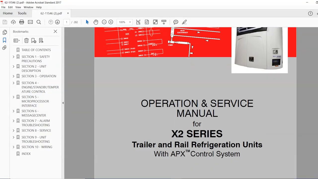 Carrier Transicold X2 Trailer And Rail Service And Repair Manual Transport Refrigeration