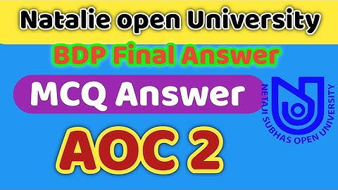 BDP AOC 2 MCQ Answer || AOC 2 Theory Answer || BDP AOC 2 Answer