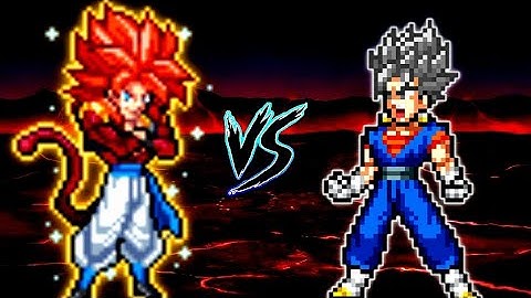 Gogeta SSJ4 V6 OP VS Vegito V3 OP (all form) in Jump Force Mugen