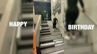 Playing for you on the Stairs-Piano! HAPPY BIRTHDAY