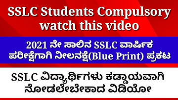 SSLC Exam Blue Print 2021॥SSLC Exam Question Paper Pattern॥SSLC Scoring Package॥SSLC Passing Package