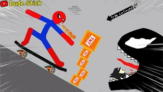 8 Min Best Falls | Stickman Dismounting Funny Moments | Dude Stick