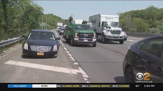 Tire Flies Off Car On LIE, Hits Car In Opposite Lane