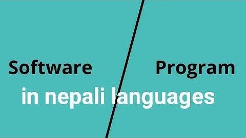 program vs software in nepali language