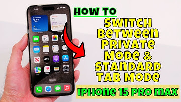 How to Switch Between Private Mode & Standard Tab Mode In Safari iPhone 15/15 Pro Max