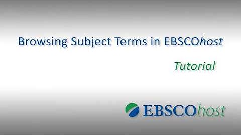 Browsing Subject Terms in EBSCOhost Databases (Hebrew)