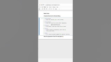 Master Emacs: 5 Essential Shortcuts for Ultimate Editing Efficiency #Emacs #CodingTips