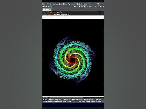 Rainbow Spiral - Python Turtle Graphics Impressive - YouTube