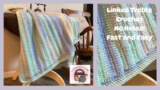 Crochet Fast and Easy No Holes Blanket-Premier Puzzle Blue Acrostic bulky 5 weight yarn