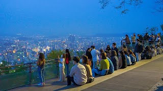 [4K HDR] Night Walk N Seoul Tower and Beautiful Trail Tour Korea