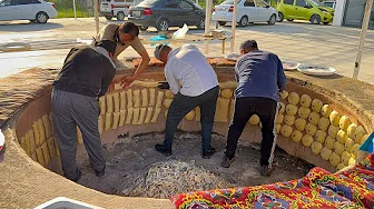 XXXXL Size 3-meter 12-kg BESHARIQ TANDOORI Samosas | POPULAR Street Foods of Uzbek`s