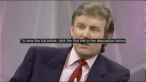 In 1988, Oprah Asked Donald Trump If Hed Ever Run For President. Heres How He Replied.