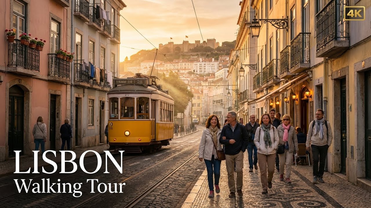 Lisbon Old Town in 4K 🇵🇹 From Praça do Comércio to Alfama’s Hidden Streets
