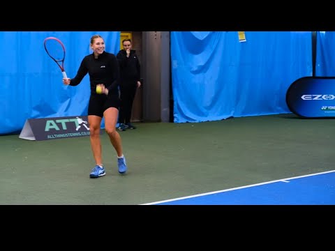Andrė (WTA PRO) testing the Yonex 98 2023 VCORE 98 #shorts