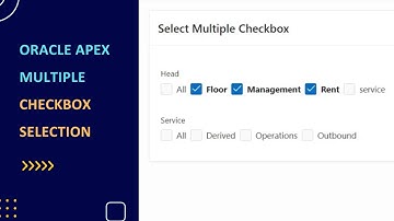 Oracle Apex Multiple Checkbox Selection
