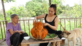 Cook super delicious pig's head - Harvest fresh red fruits to sell at the market | Ngân Daily Life