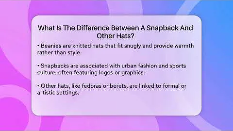 What Is The Difference Between A Snapback And Other Hats? - The Sharp Dressed Gent