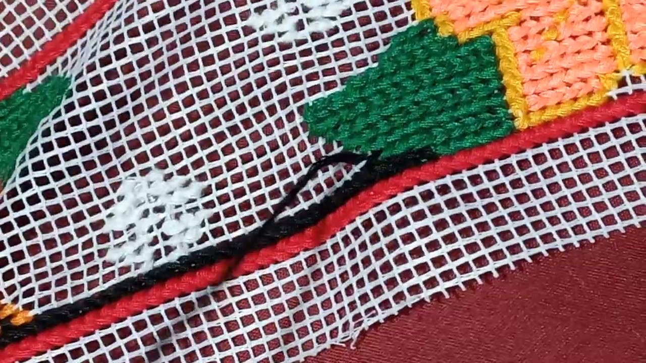 3ra  parte y ultima, relleno de una tira en punto lomillo.