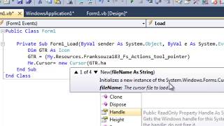 Haw to change mouse pointer in vb