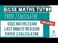 Last Minute Maths Revision - January 2022 Maths Mock Exams Paper 2 Calculator | GCSE Maths