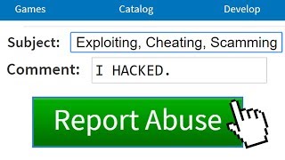 Reporting Myself For Hacking In Roblox Youtube - how to report a hacker in roblox