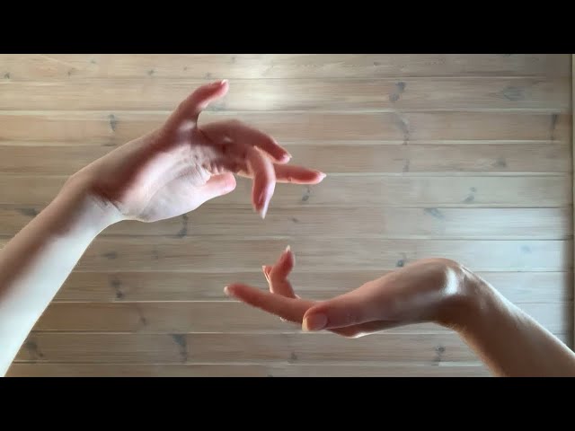 [ASMR] slow hand movements + classic trigger words (tingle, relax, sleep) & river sounds