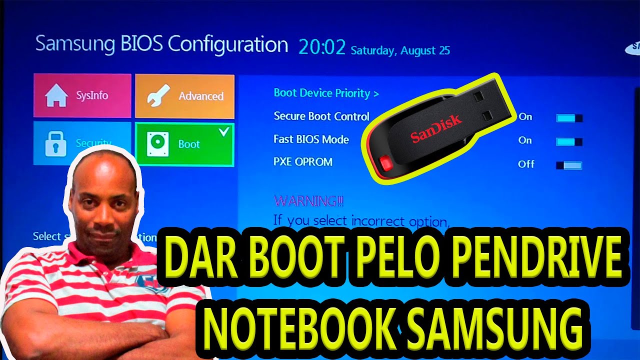 Como Dar Boot Pelo Pendrive No Notebook Samsung YouTube