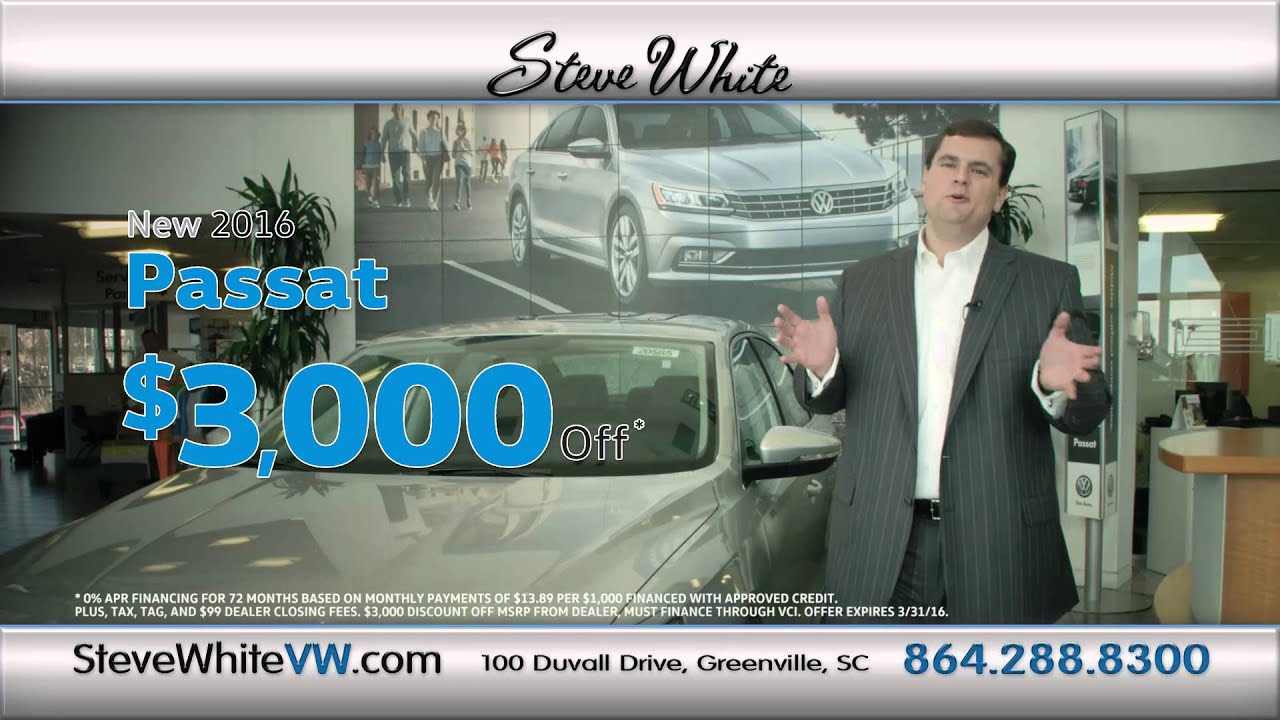 Steve White Vw >> Steve White Volkswagen March Commercial Passat Youtube Steve White Vw >> Steve White Volkswagen March Commercial Passat Youtube