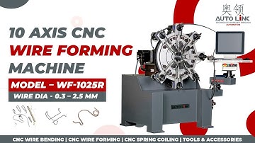 10 Axis CNC Wire Forming Machine | Extension Spring Machine | Available in Alibaba and Made in China