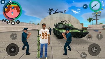 Military Tank and Helicopter in Open World Game - Vegas Crime Simulator 2 - Android Gameplay #1
