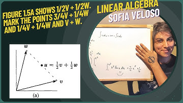 1.1.15 Figure 1.5a shows 1/2v + 1/2w. Mark the points 3/4v + 1/4w and 1/4v + 1/4w and v + w.