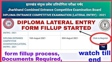 Jharkhand Polytechnic Lateral Entry Form Fillup Process | JCECEB DECE LE Form kaise Bhare 2021 JCECE
