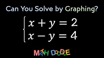 Solving System of Linear Equations  by GRAPHING: 𝑥 + 𝑦 = 2 and 𝑥 – 𝑦 = 4 | Step-by-Step Algebra