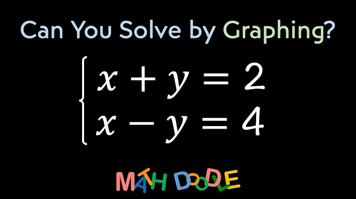 Solving System of Linear Equations  by GRAPHING: 𝑥 + 𝑦 = 2 and 𝑥 – 𝑦 = 4 | Step-by-Step Algebra