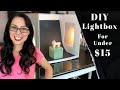 DIY Lightbox for Product Photography for Under $15