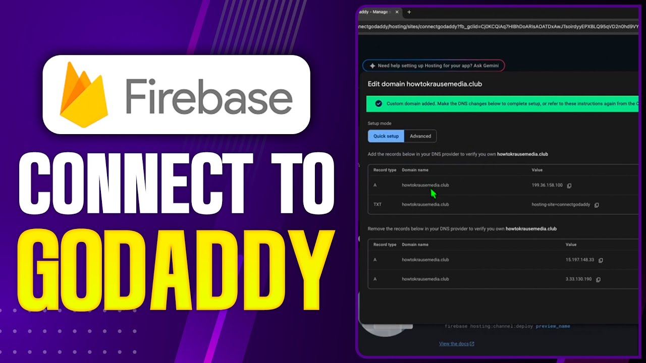 How To Connect GoDaddy to Firebase (2026 Updated Tutorial) - YouTube