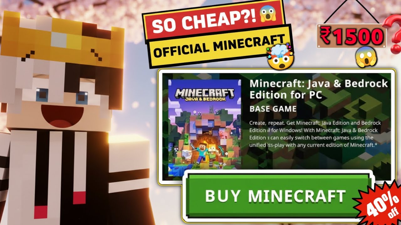 How to Buy Official Minecraft Java & Bedrock Cheap in India 💥 | 100% Trusted